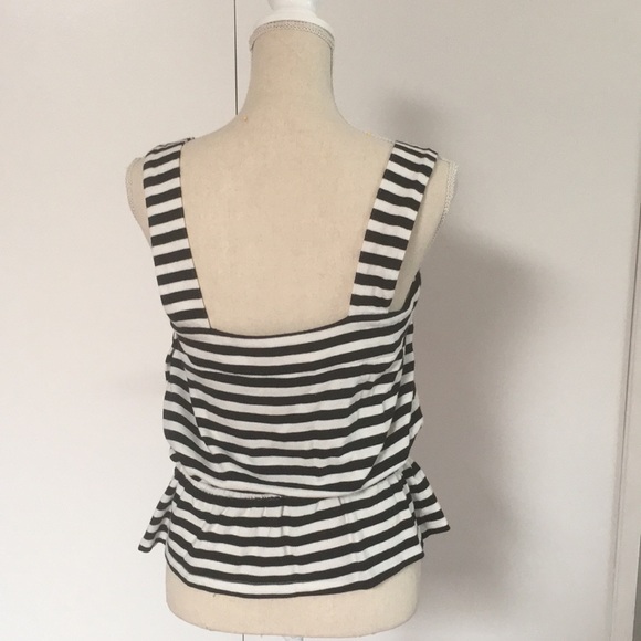 Lucky Brand Black and White Stripe top - Picture 2 of 4